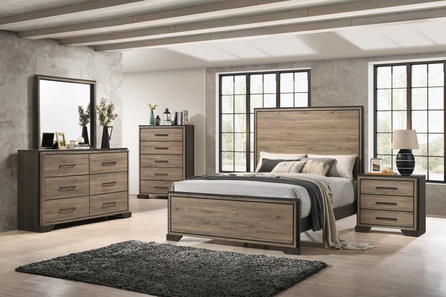 Baker 5-piece Bedroom Set Brown and Light Taupe