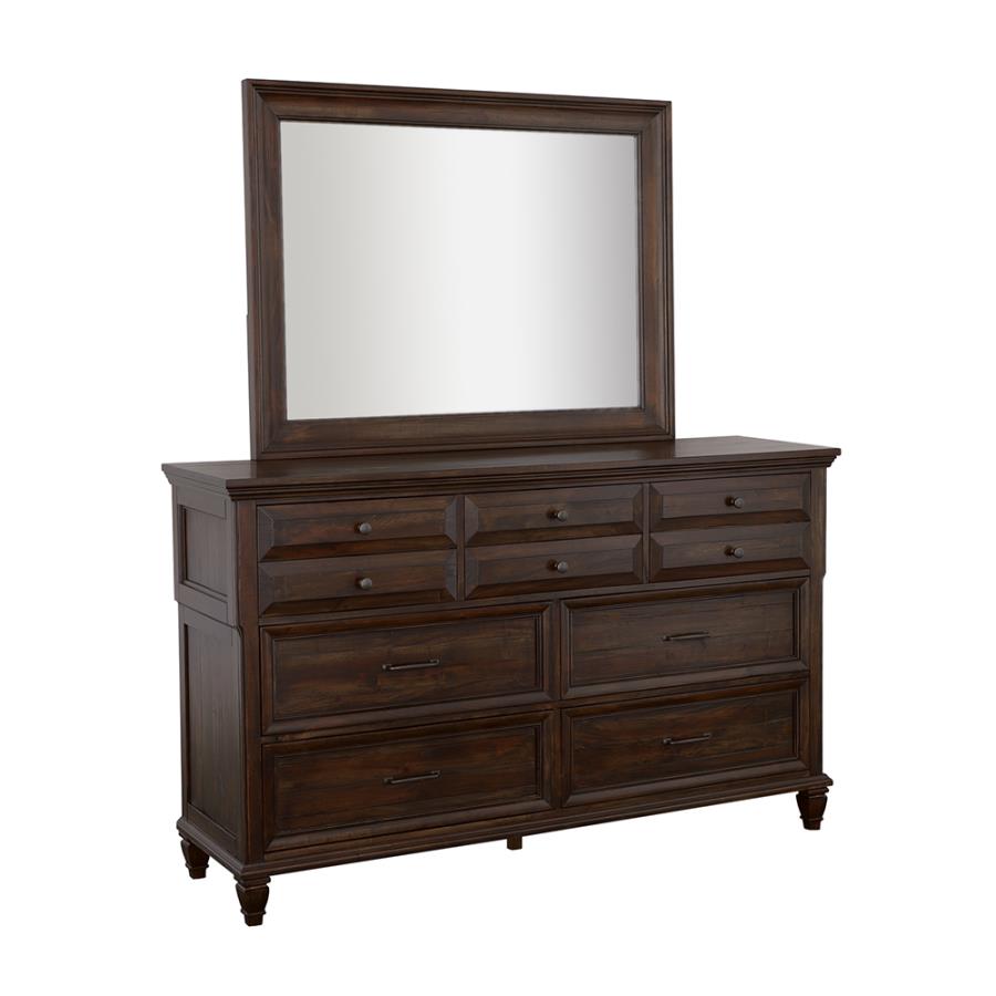 Avenue Rectangle Dresser Mirror Weathered Burnished Brown