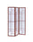 Katerina 3-Panel Folding Floor Screen White And Cherry