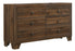 Millie 6 Drawer Brown Cherry Dresser