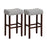 2 Set of 29 Inch Height Upholstered Bar Stool with Solid Rubber Wood Legs and Footrest