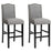 Set of 2 Counter Height Dining Side Barstools with Thick Cushion