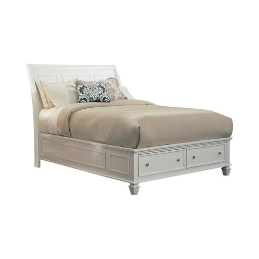 Sandy Beach Storage Sleigh Bed Buttermilk