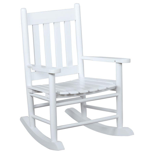 Annie Slat Back Youth Rocking Chair White