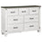 Lilith 7-drawer Dresser Distressed Distressed Grey and White