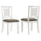 Appleton Ladder Back Dining Side Chair White and Brown (Set of 2)