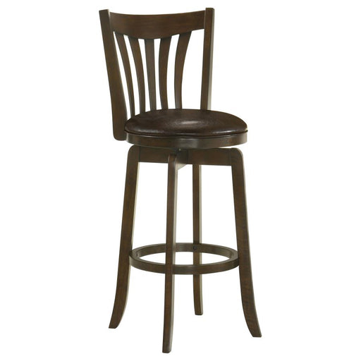 Lambert Pub Height Swivel Bar Stool With Upholstered Seat Dark Cherry