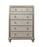 Bling Game 6-drawer Chest Metallic Platinum