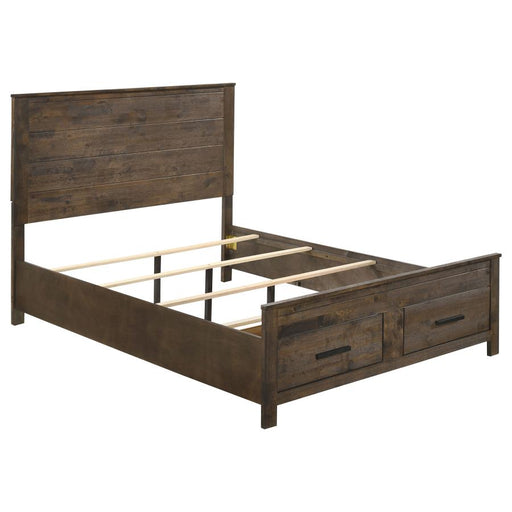 Woodmont Storage Bed Rustic Golden Brown