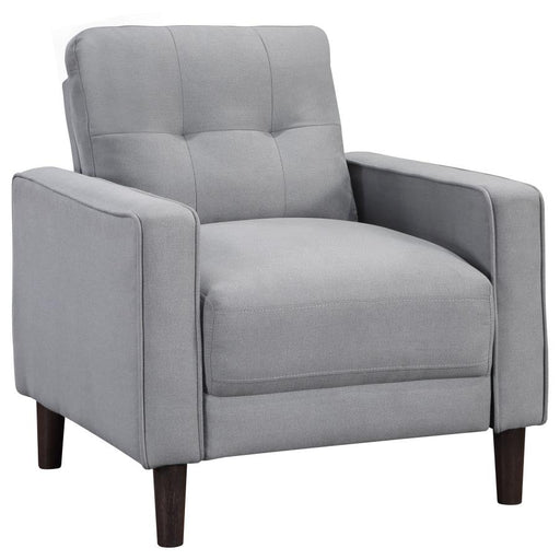 Bowen Upholstered Track Arms Tufted Chair Grey