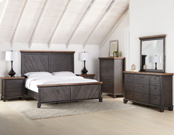 Bear Creek 4-Piece King Set (King Bed/DR/MR/NS)