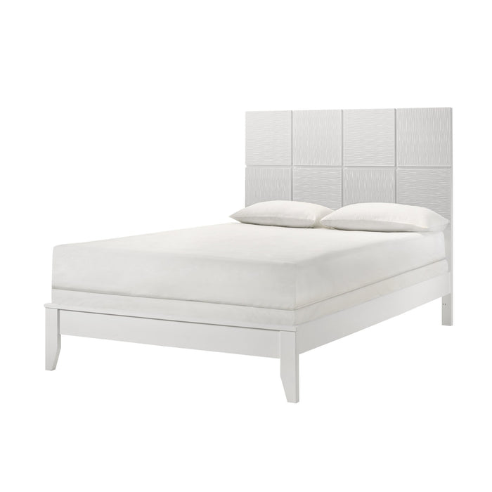 DENKER-EVAN WHITE PANEL BED