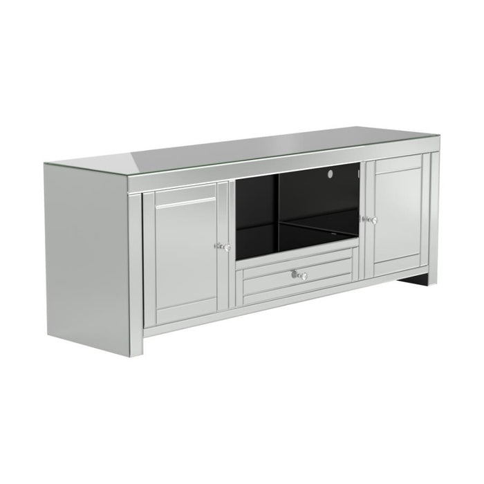 2-Door TV Console Silver