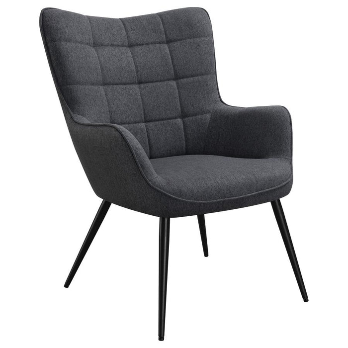 Isla Upholstered Flared Arms Accent Chair With Grid Tufted