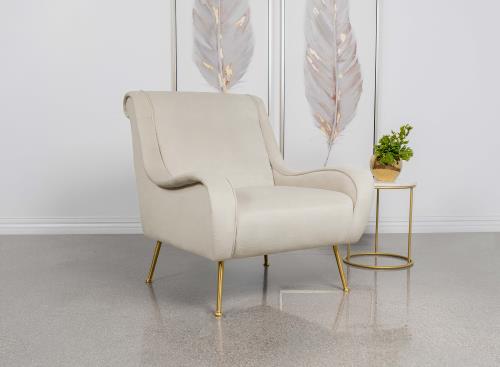 Ricci Upholstered Saddle Arms Accent Chair