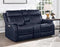 Valencia Dual-Power Leatherette Reclining Console Loveseat