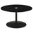 Ganso Round Metal Coffee Table With Tempered Glass Top Black