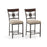 Set of 2 25 inches Bar Stools with Rust-proof Metal Frame and Soft Sponge Seat