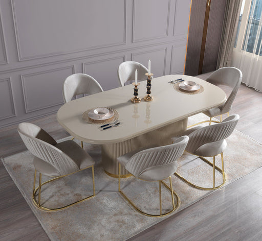 Milena Ivory 7-Piece Dining Set