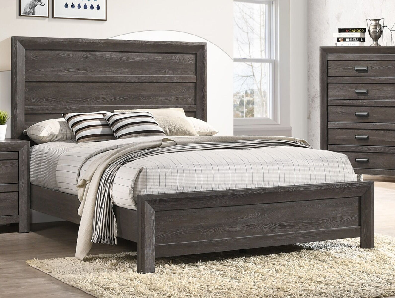 Adalaide Grayish Brown Bed