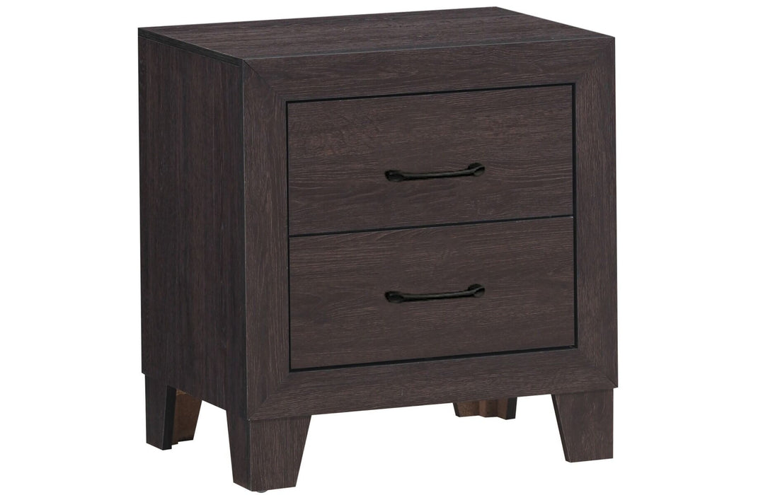 Hopkins 2 Drawer Brown Nightstand