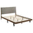 Mays Upholstered Platform Bed Walnut Brown and Grey