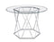 Escondido 48 inch Round Glass Top Table