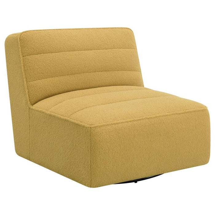 Cobie Upholstered Swivel Armless Chair