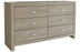 Jaylen 6 Drawer Cream Dresser