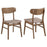 Dortch Dining Side Chair Walnut and Brown (Set of 2)