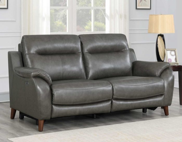 Trento Dual-Power Leather Reclining Sofa