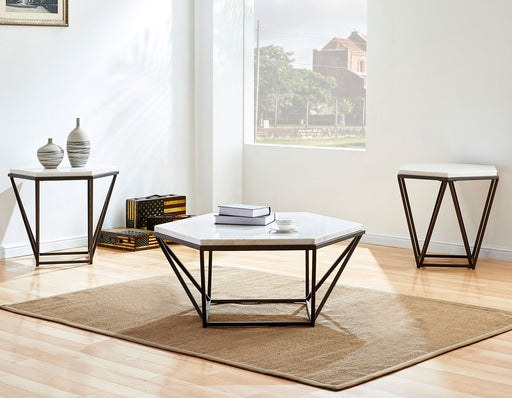 Corvus Marble Top Set (Cocktail & End Table)