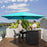 10 x 13 Feet Rectangular Cantilever Umbrella with 360° Rotation Function