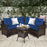 4 Pieces Outdoor Cushioned Rattan Furniture Set