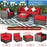 6 Pieces Patio Rattan Furniture Set with Sectional Cushion