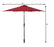 9 Feet Patio LED Solar Umbrella with Crank