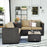 4 Pieces Outdoor Patio Rattan Furniture Set with Loveseat and Storage Box(clearance)