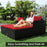 Spacious Outdoor Rattan Daybed with Upholstered Cushion