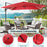 10 x 10 Feet 8-Rib Cantilever Offset Square Patio Umbrella with 3 Tilt Settings