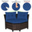 4 Pieces Outdoor Cushioned Rattan Furniture Set