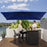 10 x 13 Feet Rectangular Cantilever Umbrella with 360° Rotation Function