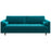 Anthony  Teal Velvet Sofa