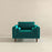 Amber Teal Velvet Lounge Chair