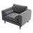 Amber Grey Velvet Lounge Chair