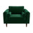 Amber Dark Green Velvet Lounge Chair