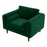 Amber Dark Green Velvet Lounge Chair