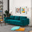 Amber Mid Century Modern Teal Luxury Modern Velvet Sofa