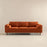 Amber Mid Century Modern Burnt Orange Luxury Modern Velvet Sofa