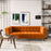 Addison Large Burnt-Orange Velvet Sofa