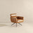 Camila  Tan Leather Lounge Chair